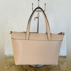 KATE SPADE Pale pink leather tote, crossbody purse